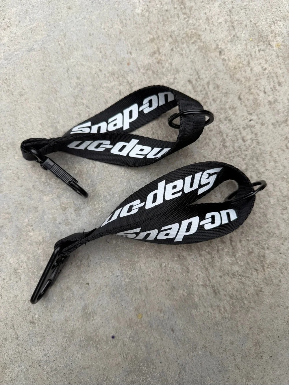 Snap On Tools Set Of 2 Keychain Ring W/ Carabiner Lanyard Snap-On Racing